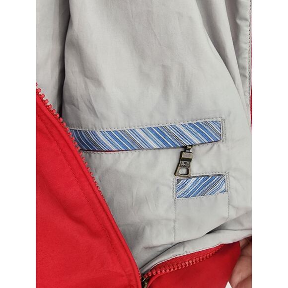 Eddie Bauer Red Water Repellent Windbreaker Jacket Men’s Size XXL - Picture 9 of 11